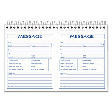 TOPS™ Spiralbound Message Book, Two-part Carbonless, 2.75 X 5, 4-page, 200 Forms freeshipping - TVN Wholesale